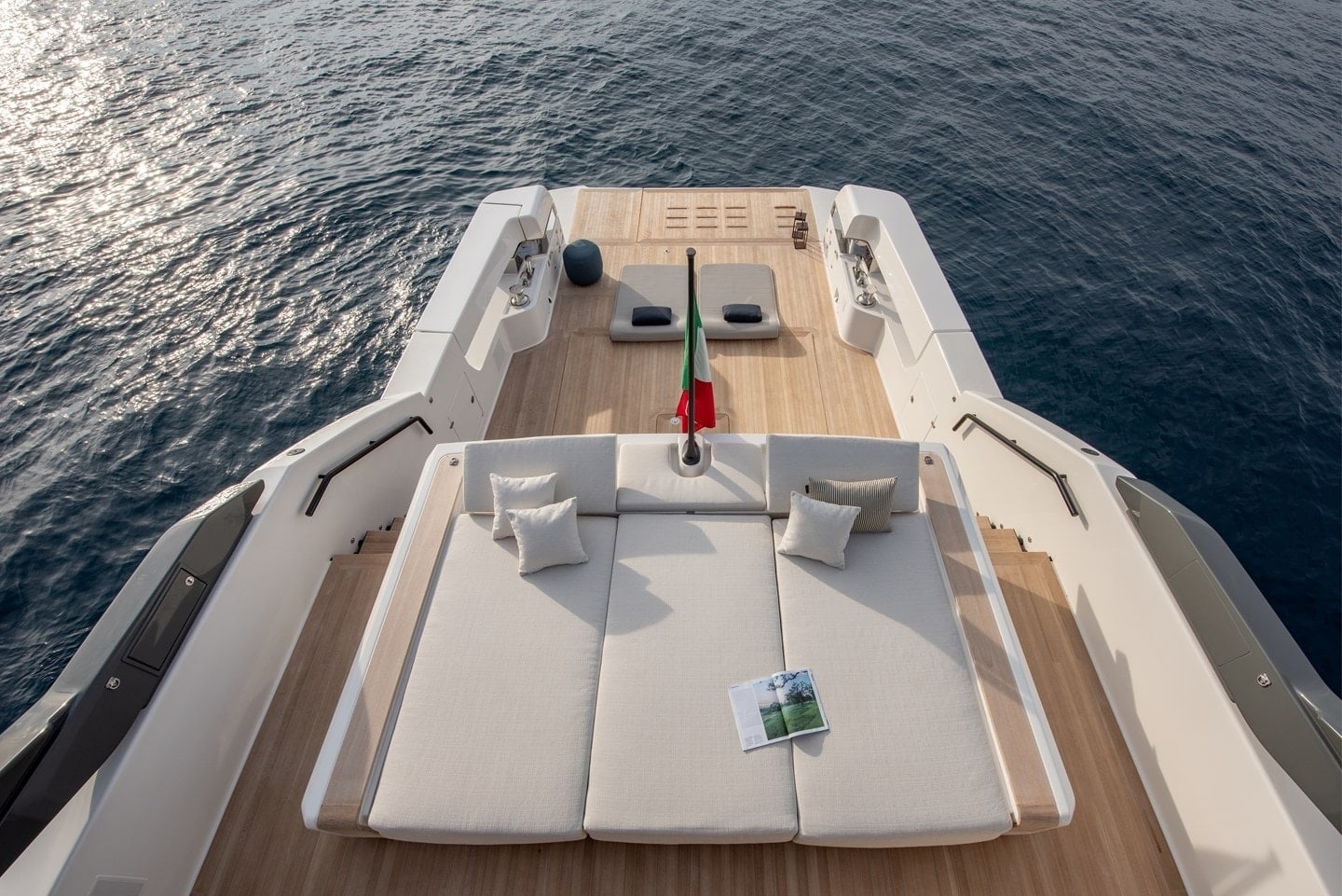 Bluegame BG74 lower deck cabin and berth arrangement