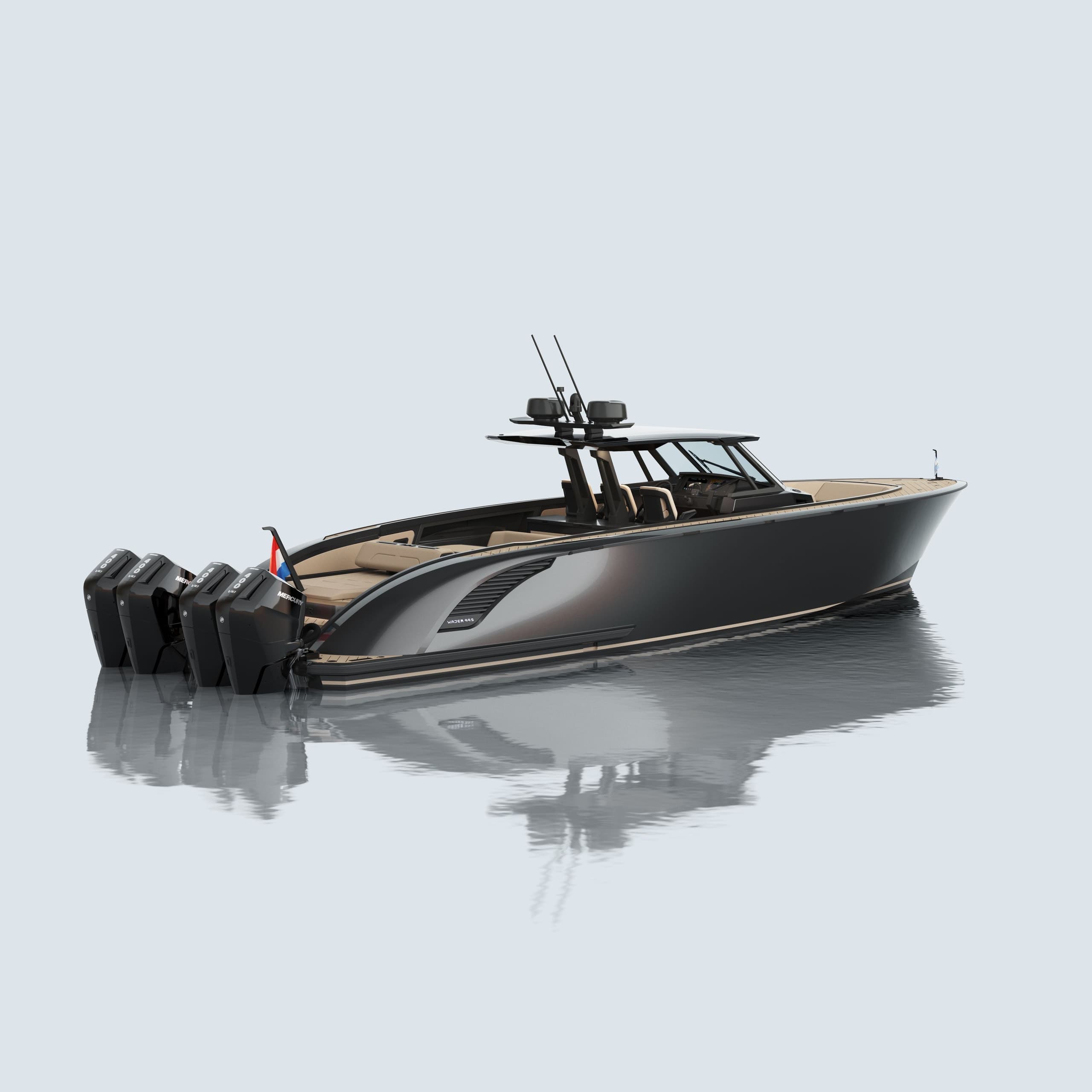 Wajer 44 S running on twin Mercury V10 Verado outboards